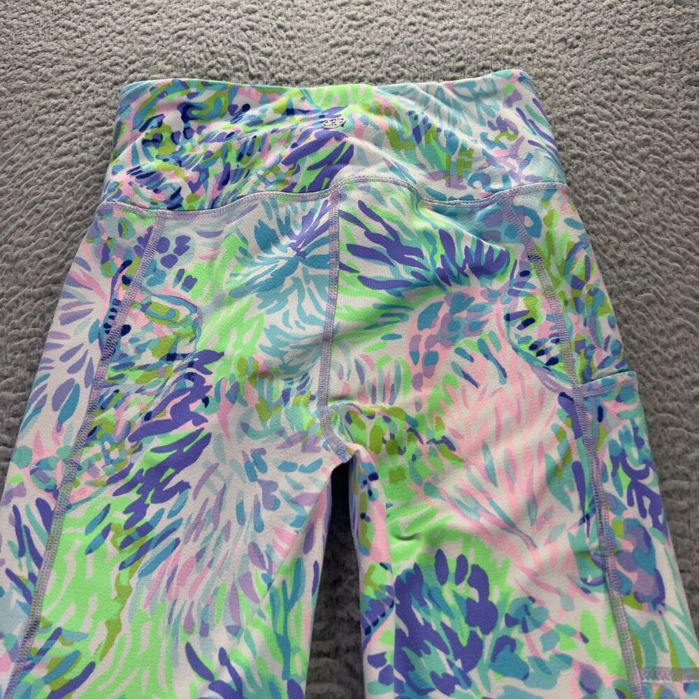 Lilly Pulitzer Luxletic Leggings Womens XS UPF 50+ Weekender 21" High Rise Crop - Picture 3 of 9